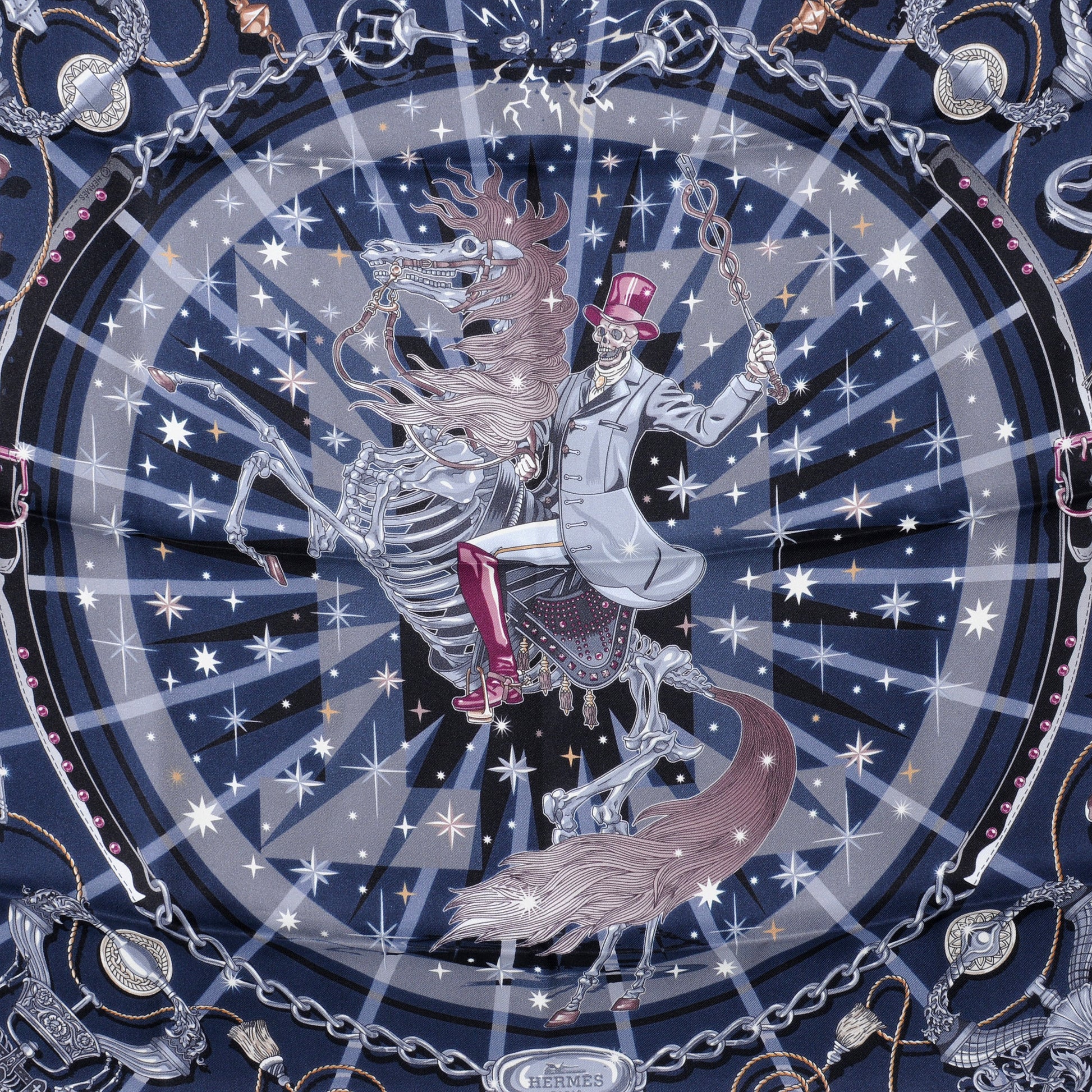 Hermes Silk C Est La Fete Scarf 70 1 of 7