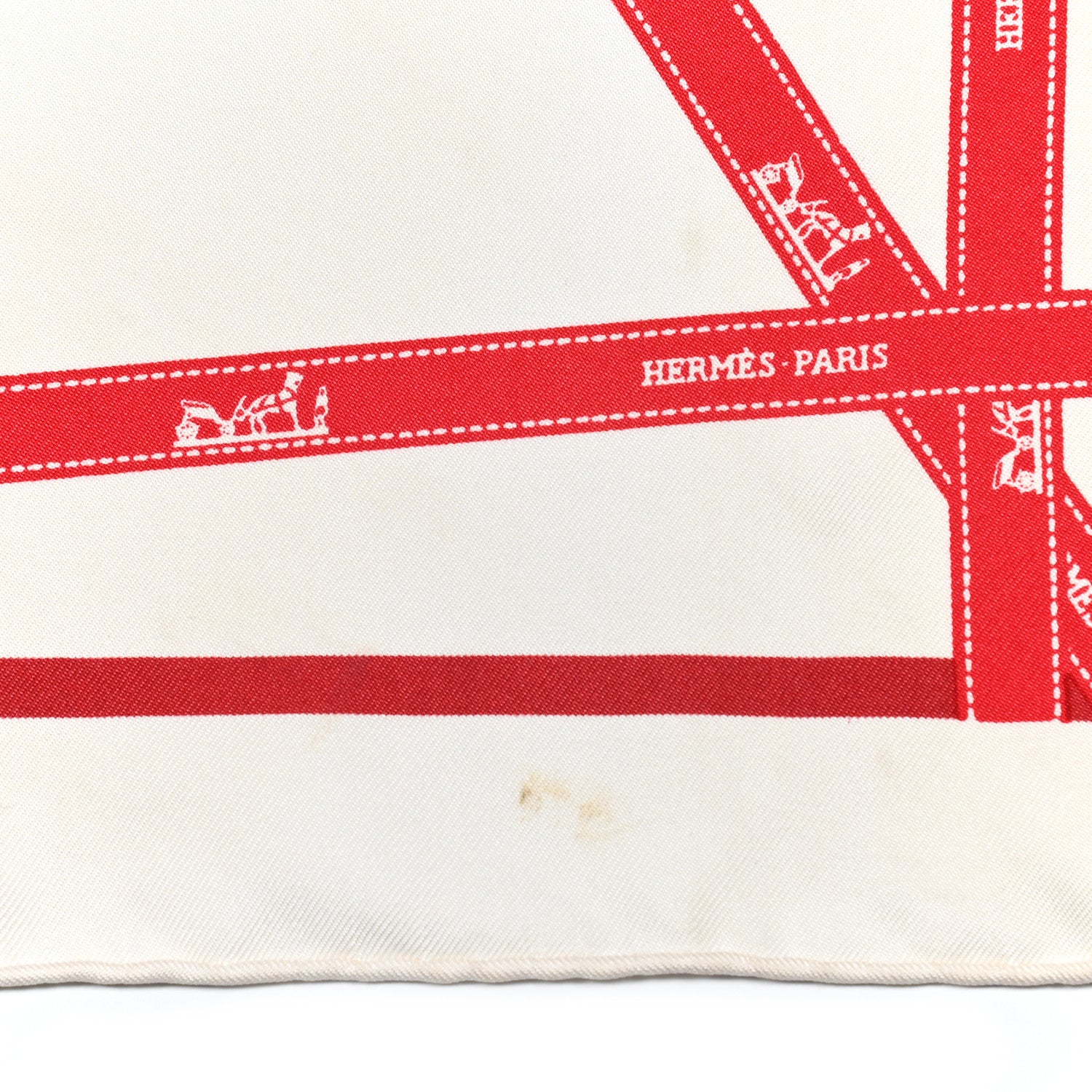 Hermes Silk Bolduc Pocket Square Scarf 4 of 8