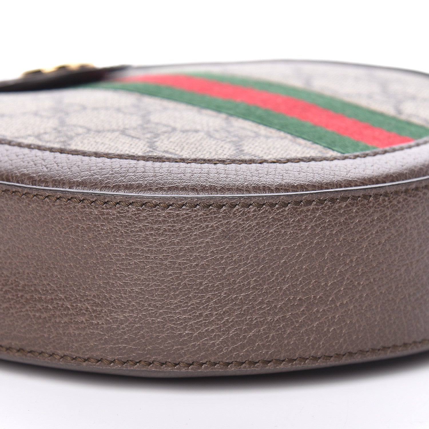 Gucci GG Supreme Monogram Web Mini Ophidia Round Shoulder Bag Brown 10 of 12