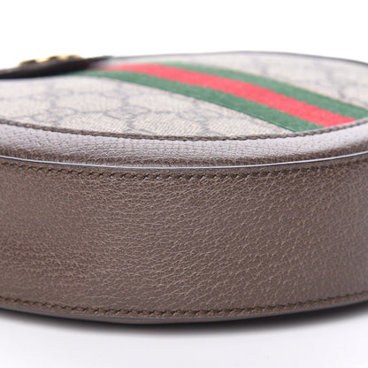 Gucci GG Supreme Monogram Web Mini Ophidia Round Shoulder Bag Brown 10 of 12