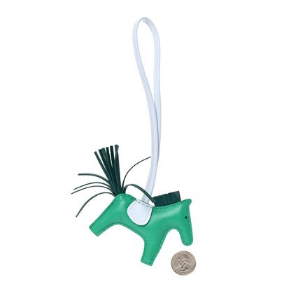 Hermes Milo Lambskin Grigri Rodeo Horse Bag Charm PM Menthe Malachite Brume 2 of 4