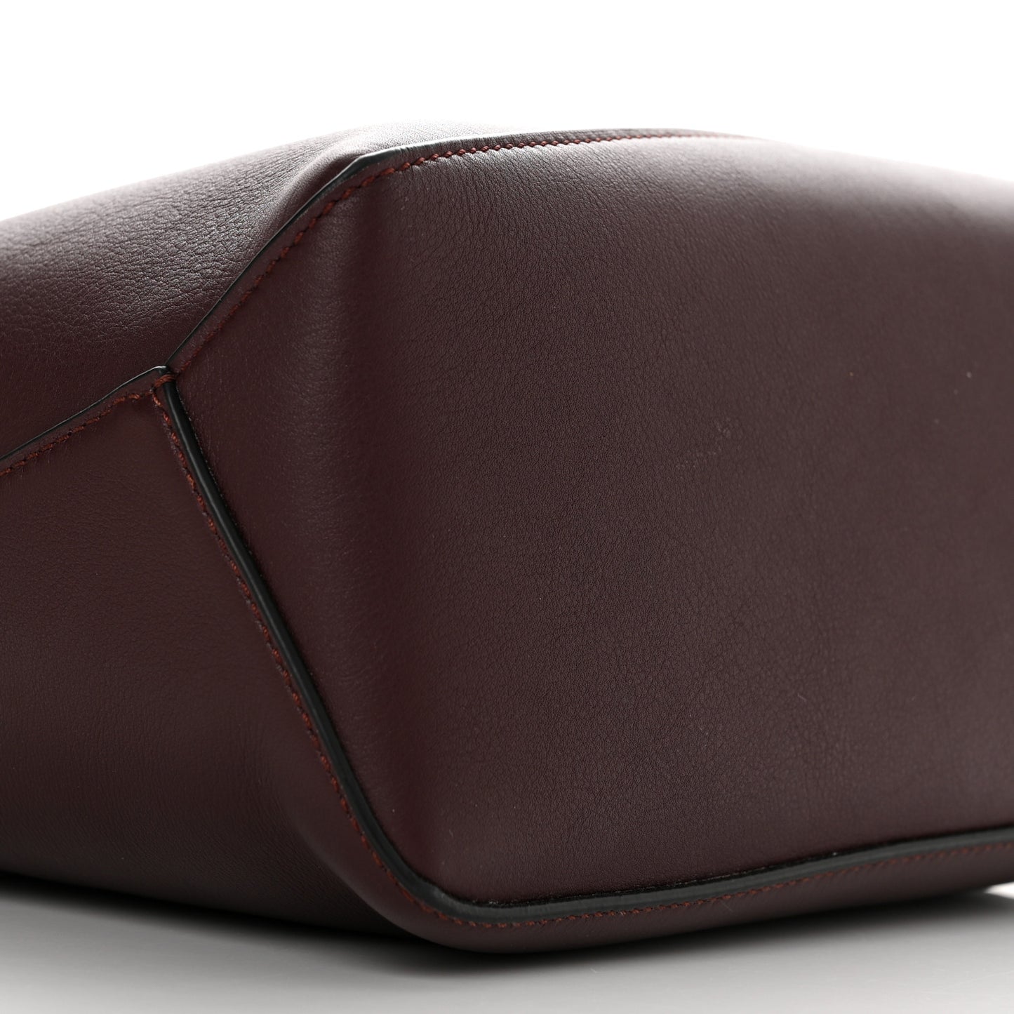 Calfskin Small Puzzle Edge Bag Prune