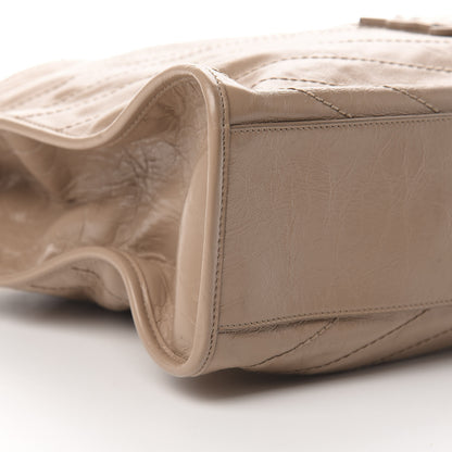 Saint Laurent Crinkled Calfskin Matelasse Monogram Niki Shoulder Bag Gold Sand 8 of 12