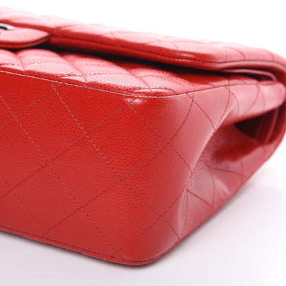 Chanel Caviar Quilted Jumbo Double Flap Red 9 of 12