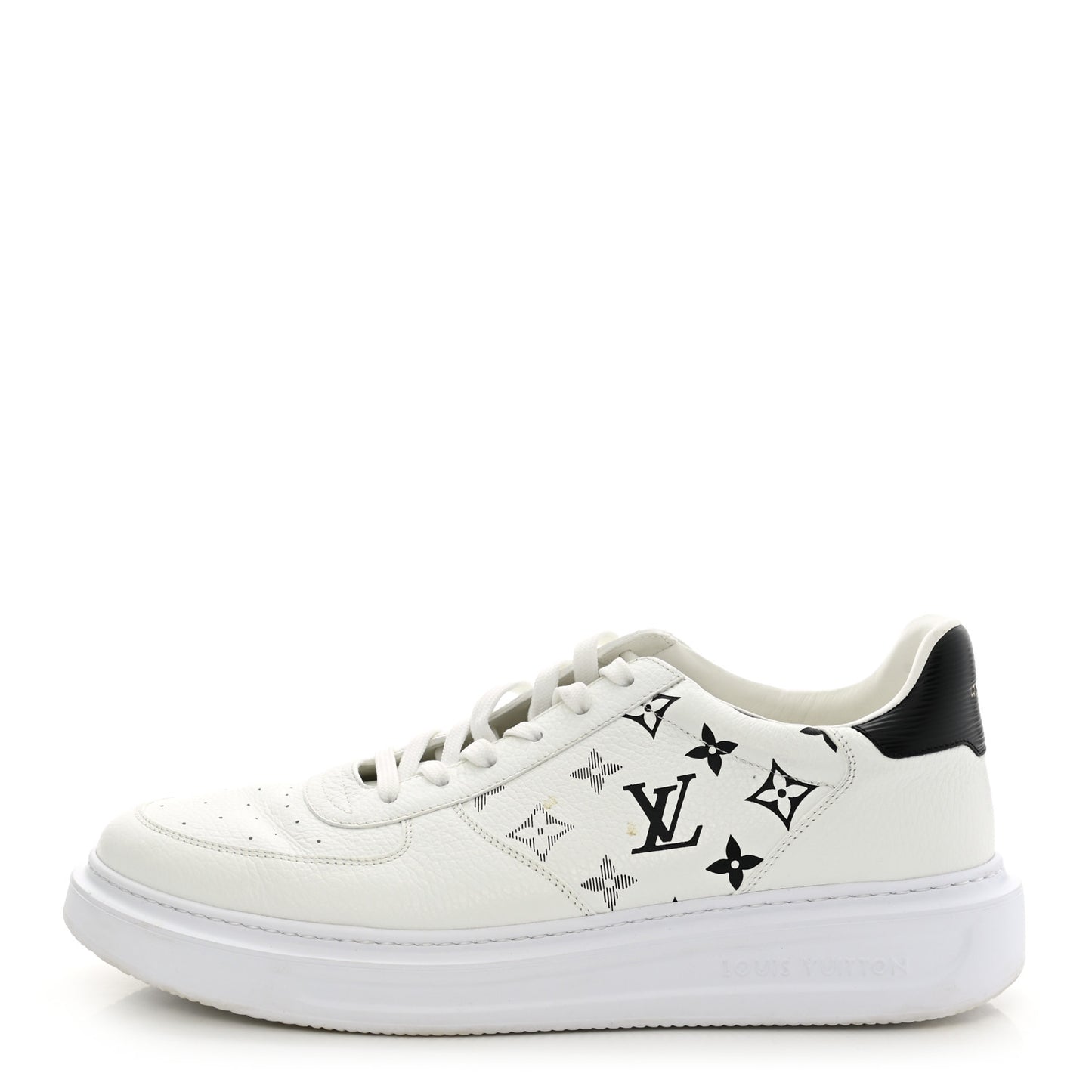Calfskin Monogram Luxembourg Sneakers 9 White