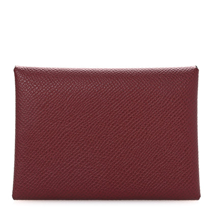 Hermes Epsom Calvi Duo Card Case Rouge H 1 of 9