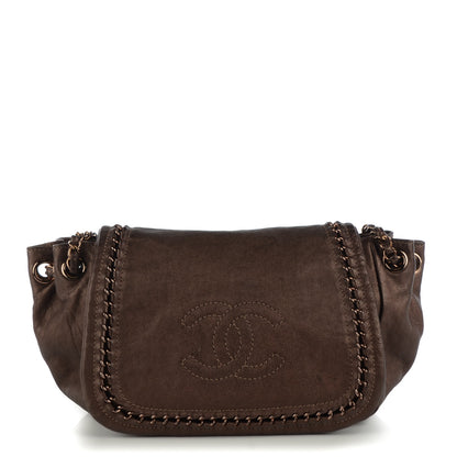 Chanel Metallic Goatskin Luxe Ligne Flap Bronze 1 of 7