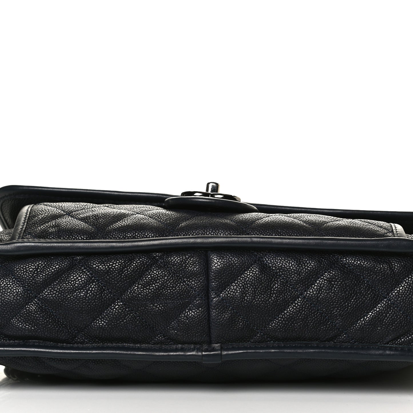 Caviar Quilted Medium French Riviera Flap Blue