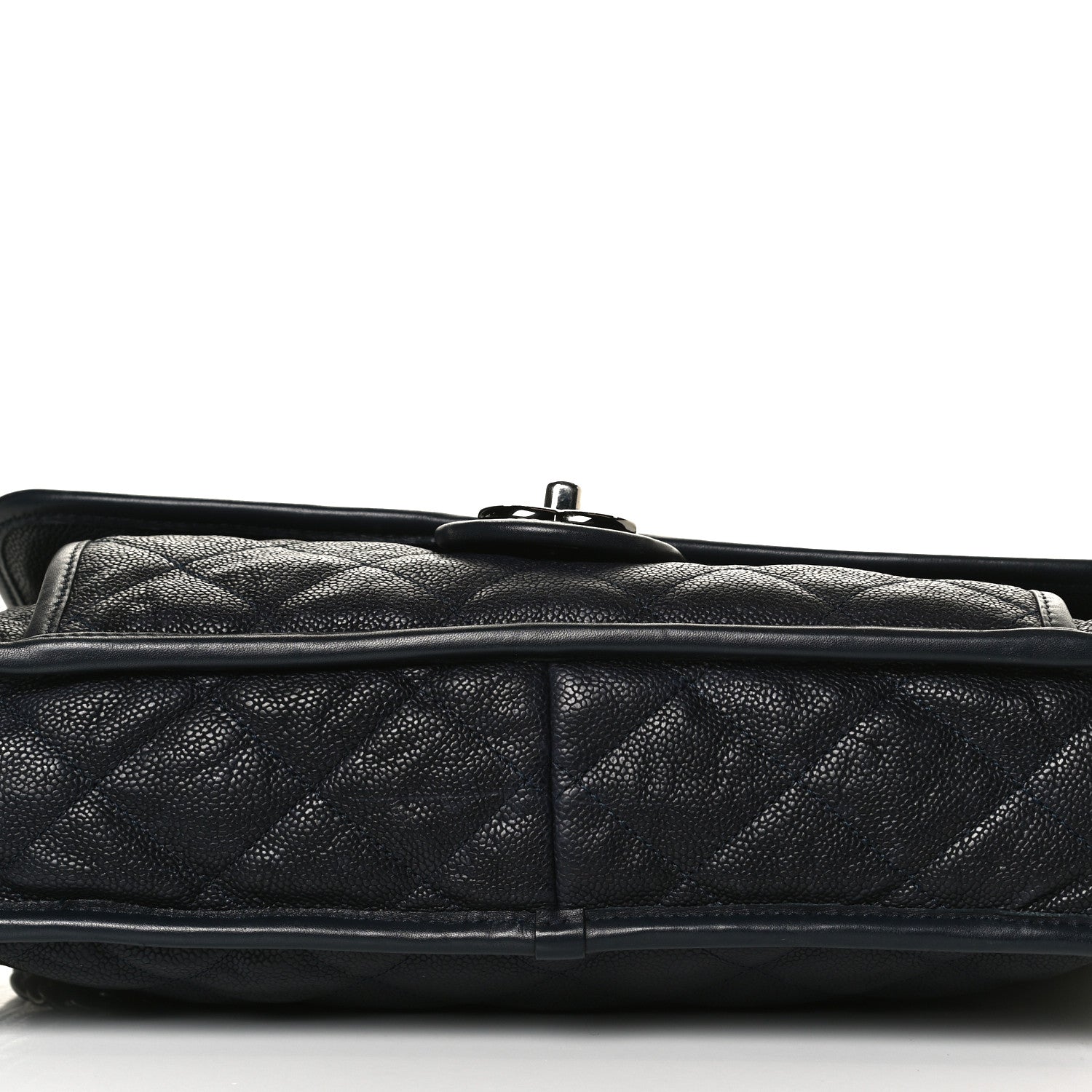 Chanel Caviar Quilted Medium French Riviera Flap Blue 13 of 15