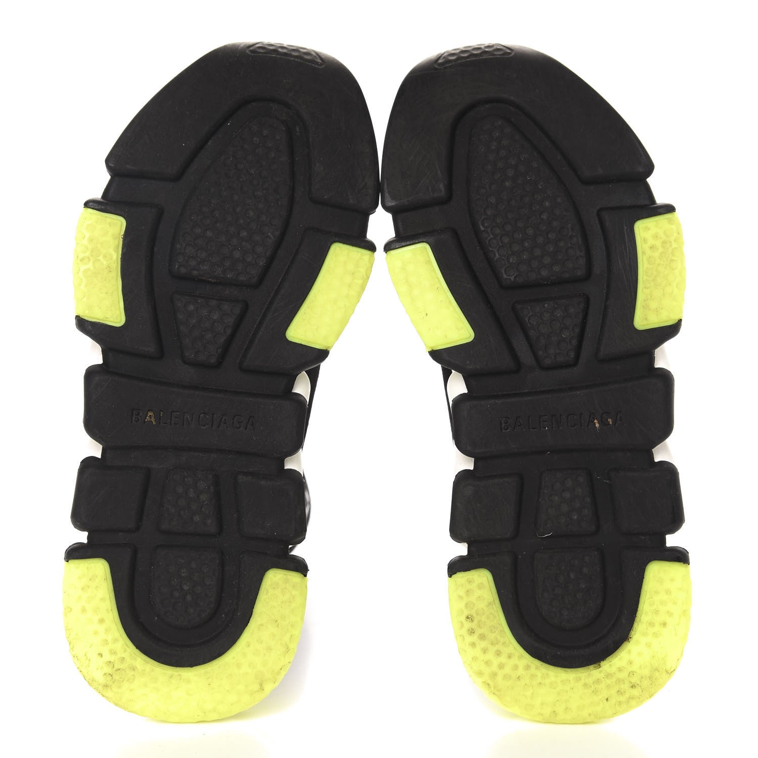 Balenciaga Neoprene Knit Womens Speed Cuffed Sneakers 35 Black White Yellow Fluo 5 of 9