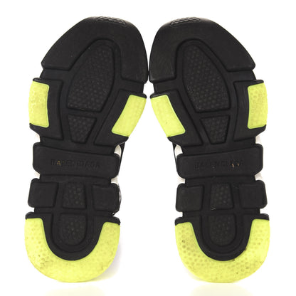 Balenciaga Neoprene Knit Womens Speed Cuffed Sneakers 35 Black White Yellow Fluo 5 of 9