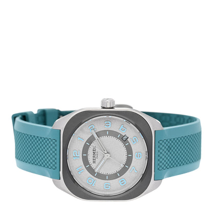 Hermes Titanium Rubber 39mm H08 Automatic Watch Bleu Saint Cyr 2 of 5