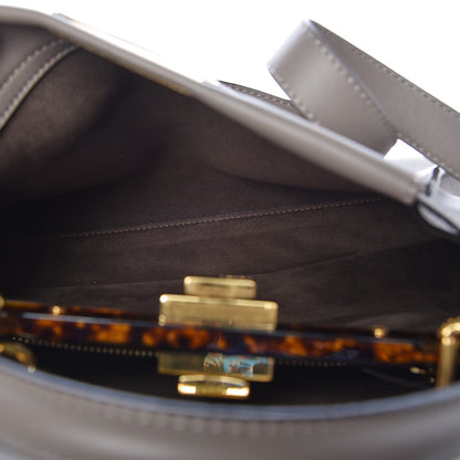 Fendi Vitello Seta Plexiglass Tortoise Medium Peekaboo Iconic Satchel Tortora 6 of 8