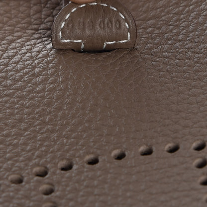 Hermes Taurillon Clemence Amazone Evelyne TPM Etoupe Bleu Indigo 7 of 8