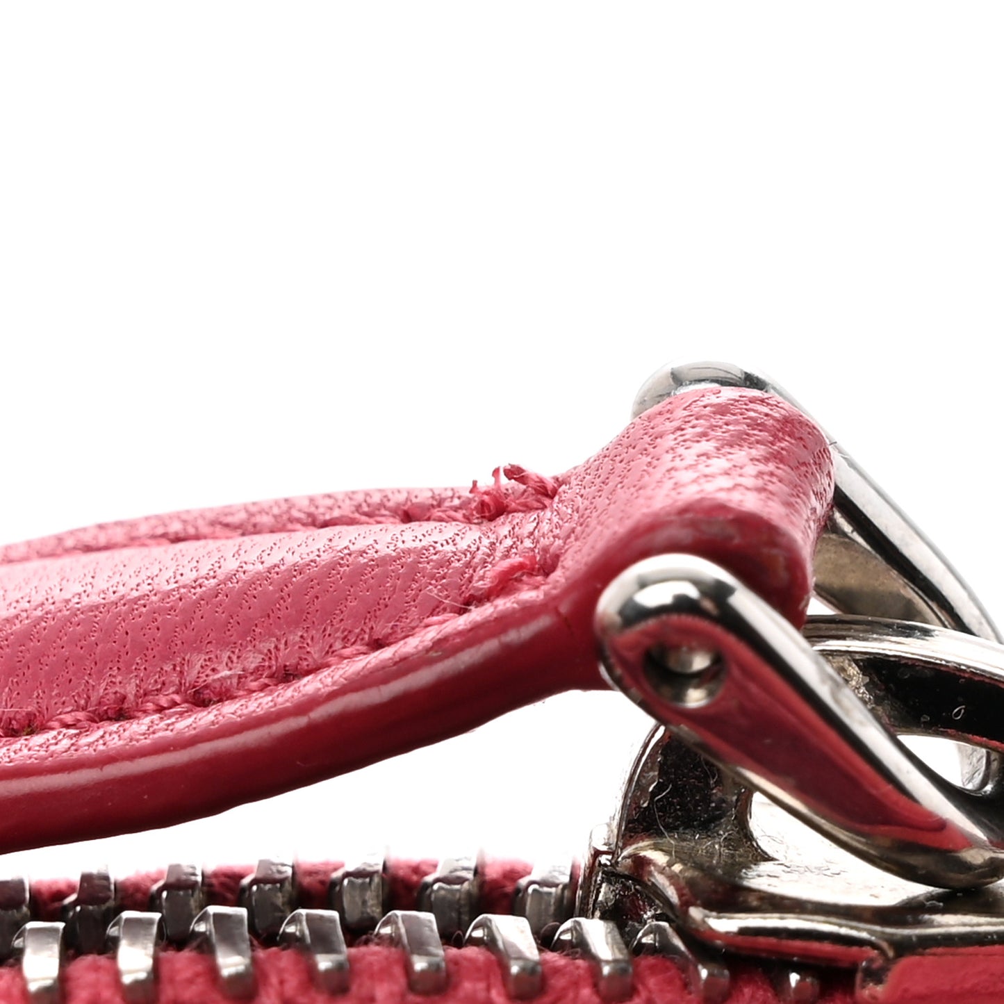 Nappa Impunture Diagramme Mini Double Zip Chain Crossbody Bag Peonia