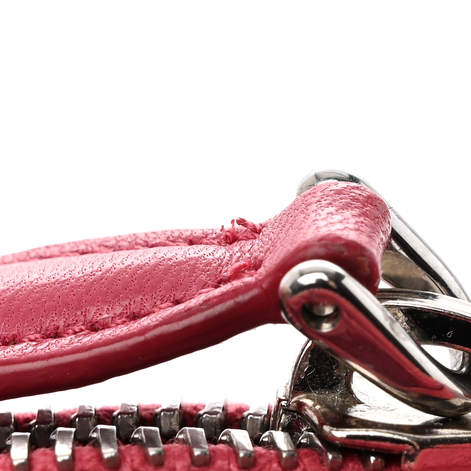 Prada Nappa Impunture Diagramme Mini Double Zip Chain Crossbody Bag Peonia 14 of 15