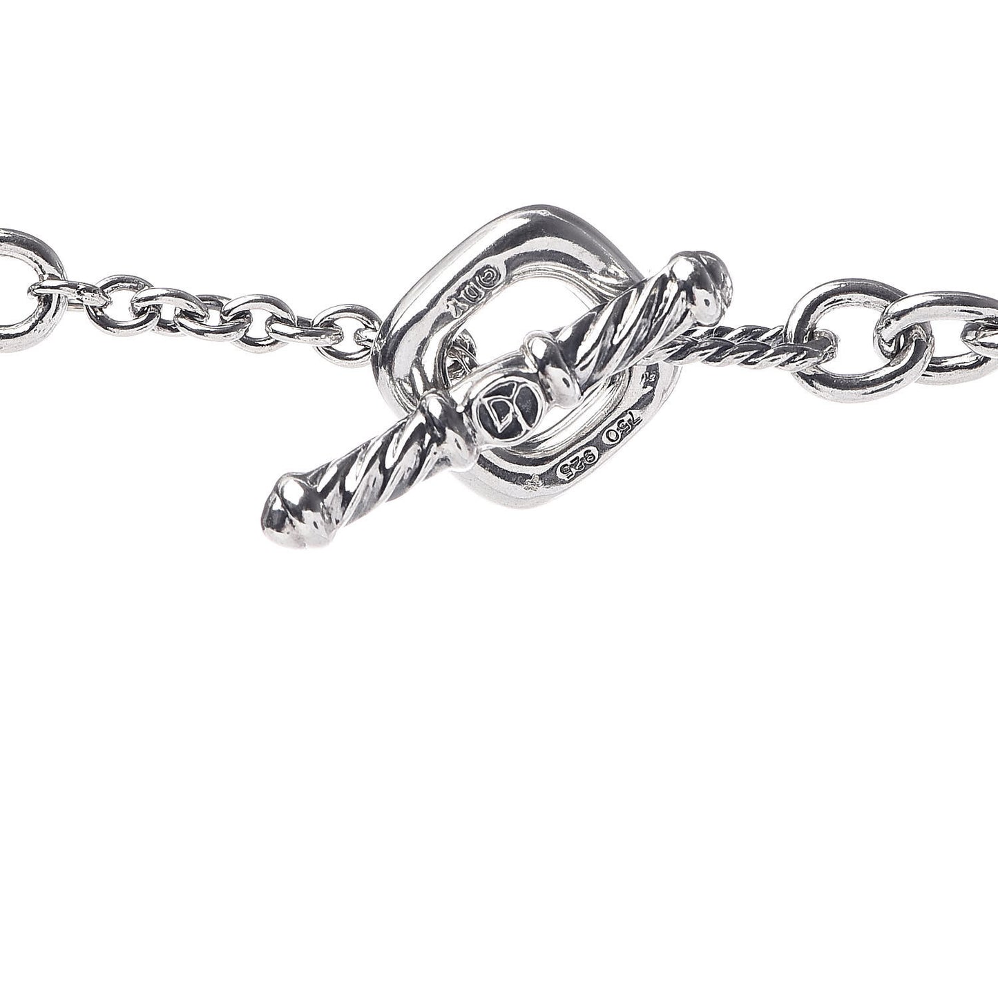 Sterling Silver 18K Yellow Gold Multi Pearl Figaro Chain Necklace