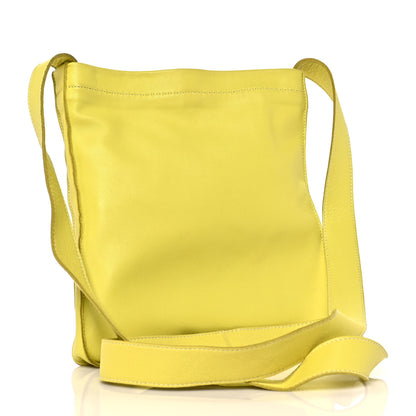 Hermes Lambskin Clou De Selle Pouch Sulphur 2 of 9