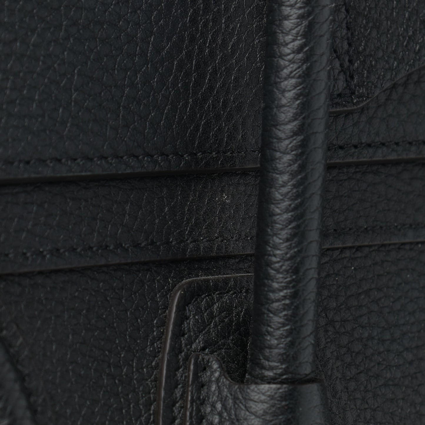 Drummed Calfskin Micro Luggage Black