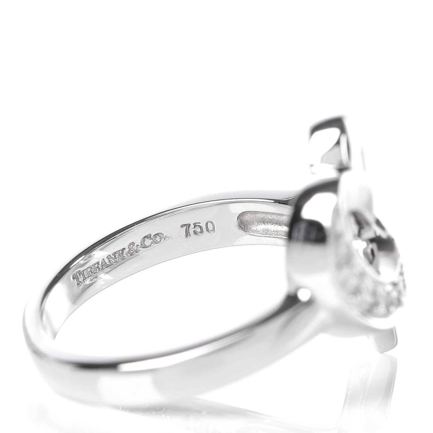 18K White Gold Diamond Paloma Picasso Loving Heart Ring 47 4.25