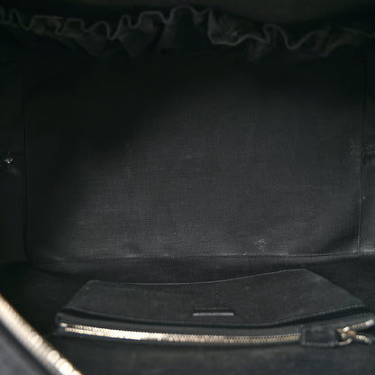 Gucci GG Supreme Monogram Azalea Calfskin Retro Interlocking G Large Duffle Bag Black Grey 4 of 12