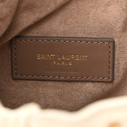 Saint Laurent Calfskin Pac Pac Ruched Hobo Winter White 6 of 10