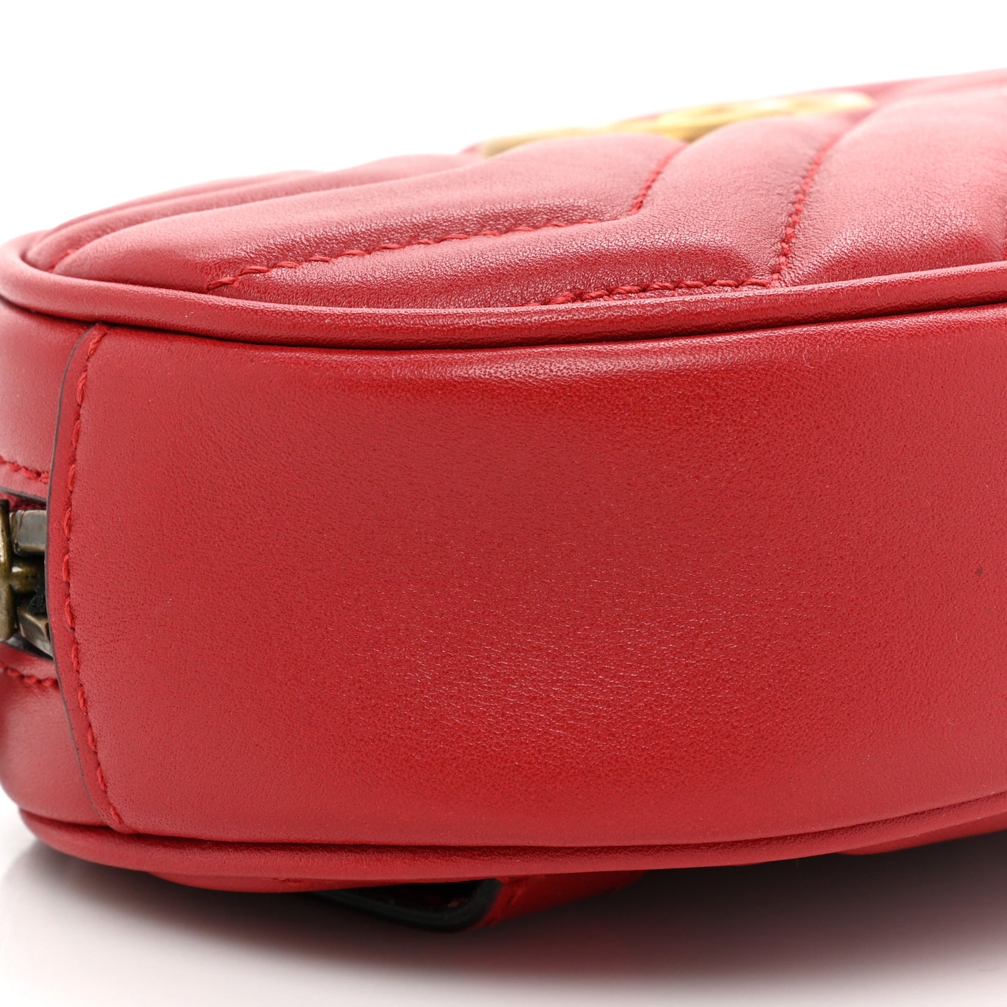 Calfskin Matelasse GG Marmont Belt Bag 85 34 Hibiscus Red