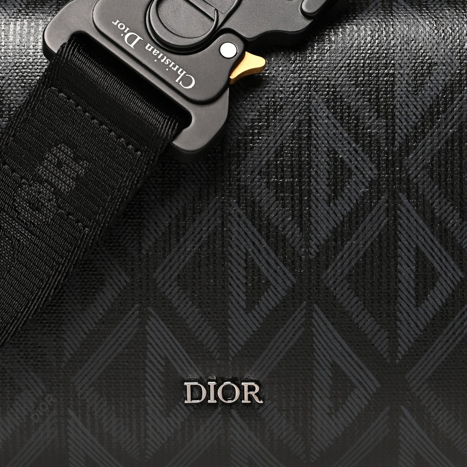 Christian Dior Canvas CD Diamond Lingot 22 Bag Black 1126161