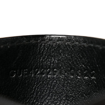 Saint Laurent Grain De Poudre Matelasse Chevron Monochrome Monogram Credit Card Case Black 7 of 10