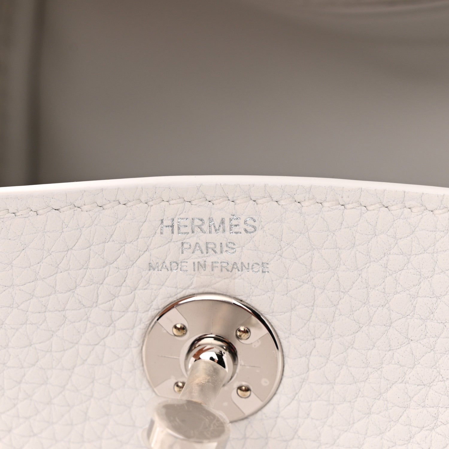 Hermes Taurillon Clemence Mini Lindy 20 New White 6 of 11