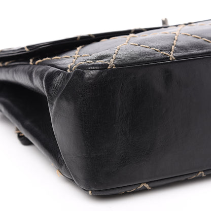 Chanel Calfskin Wild Stitch Jumbo Flap Black 7 of 16