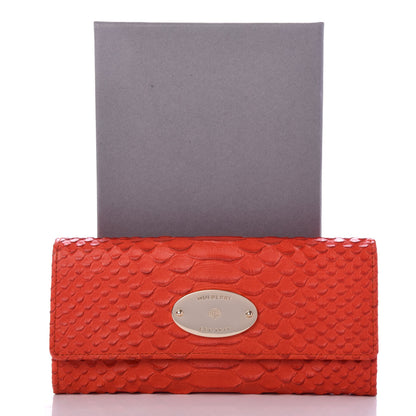 Mulberry Silky Snake Print Continental Wallet Flame 7 of 7