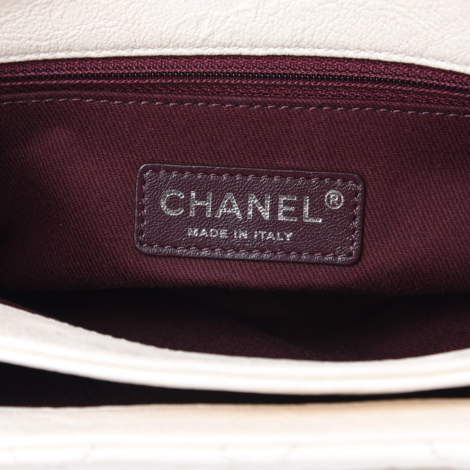 Chanel Goatskin Quilted Double Bag Flap White 6 of 9