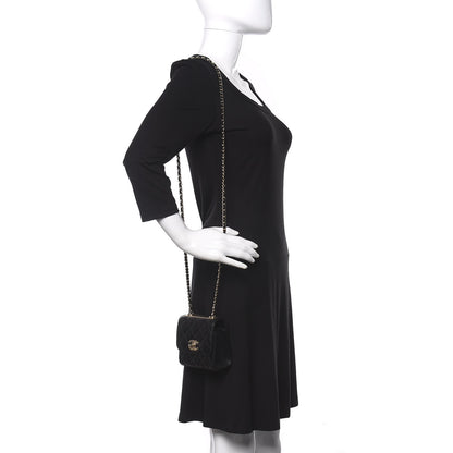 Chanel Lambskin Quilted Mini Trendy CC Chain Wallet Black 2 of 10