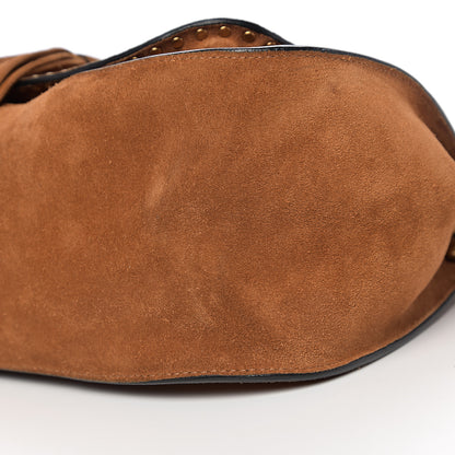 Chloe Suede Braided Medium Hudson Double Carry Shoulder Bag Caramel 7 of 8