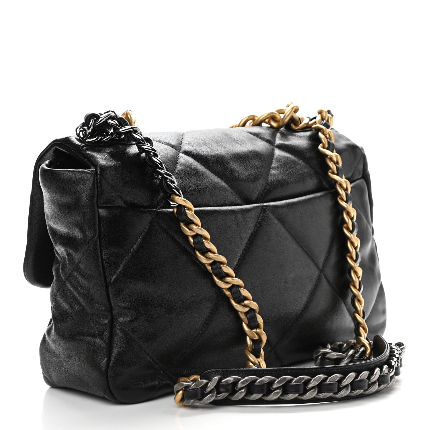 Chanel Lambskin Quilted Large Chanel 19 Flap Black 3 of 9