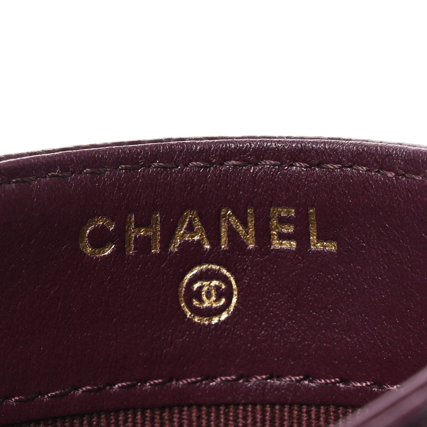 Chanel Caviar Quilted Card Holder Burgundy 6 of 9