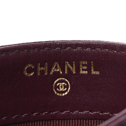 Chanel Caviar Quilted Card Holder Burgundy 6 of 9