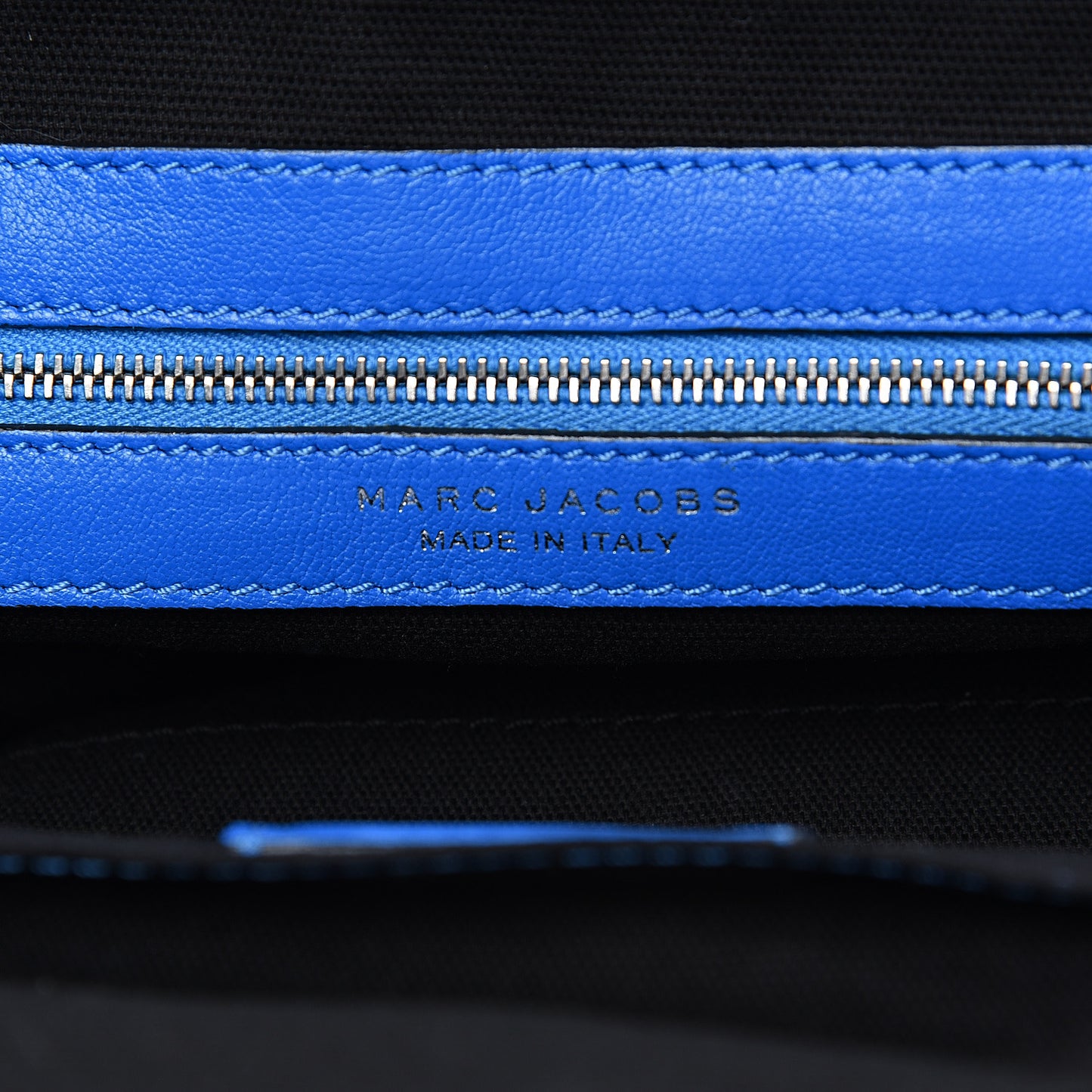 Calfskin Quilted Stam Bright Blue