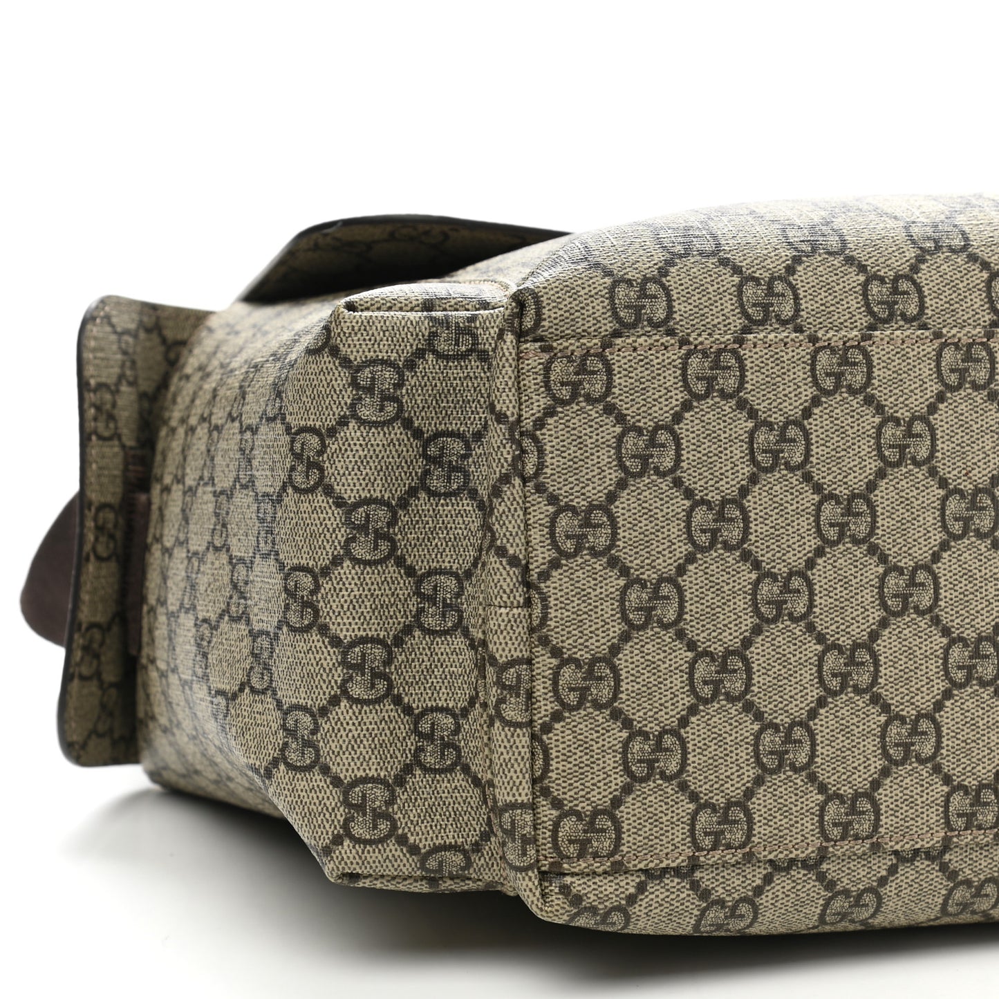 GG Plus Monogram Messenger Diaper Bag Dark Brown