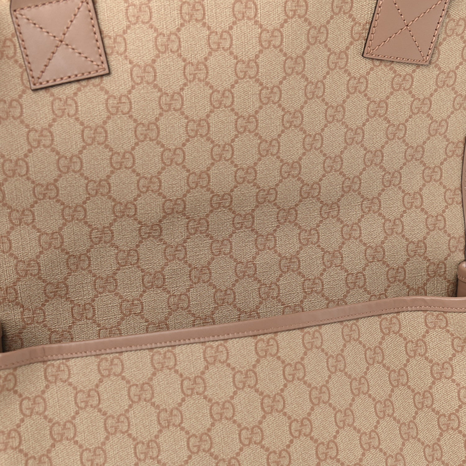 Gucci GG Plus Monogram Medium Double Buckle Flap Messenger Bag Pink 8 of 10