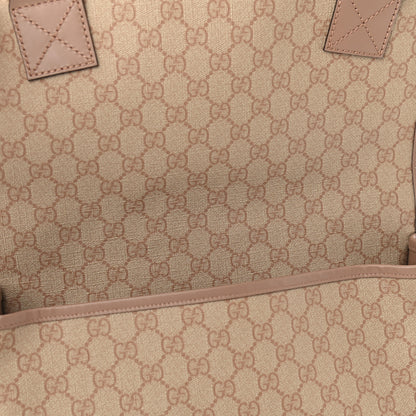 Gucci GG Plus Monogram Medium Double Buckle Flap Messenger Bag Pink 8 of 10