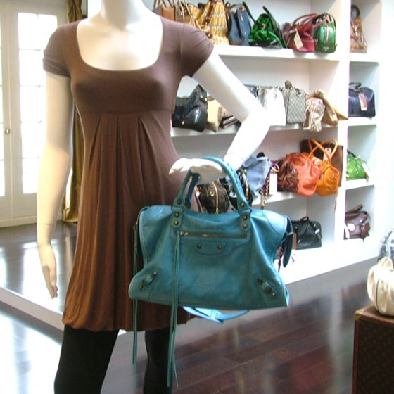 Balenciaga Agneau Classic Hardware City Cyclade 2 of 11