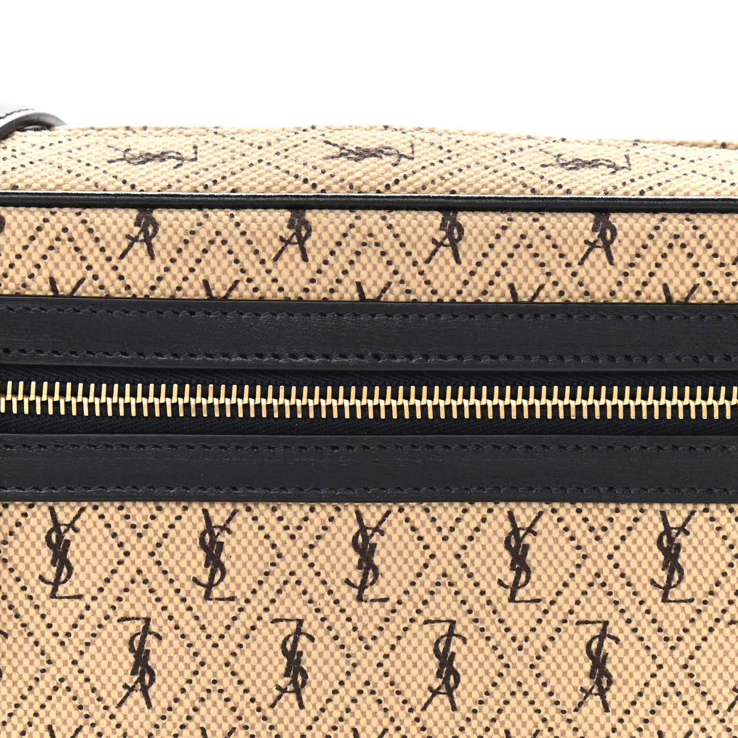Canvas Monogram All Over Camera Bag Beige
