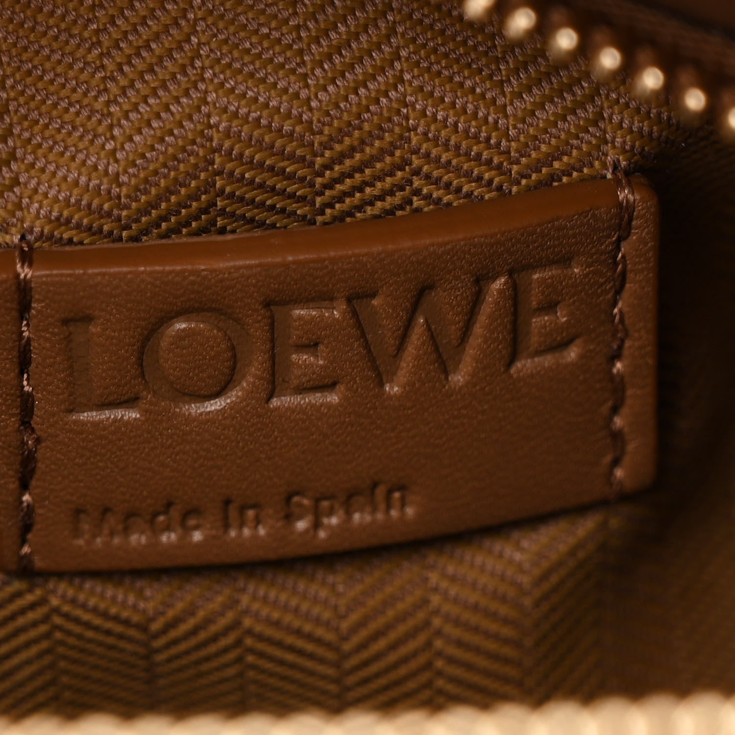 Loewe Satin Calfskin Small Puzzle Bag Oak 6 of 9