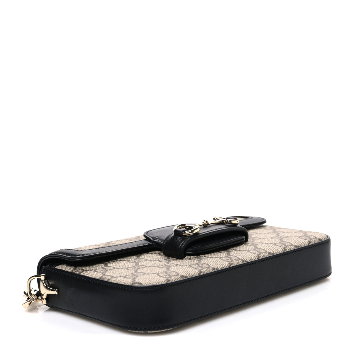 GG Supreme Monogram Azalea Calfskin Horsebit 1955 Mini Bag Beige Black