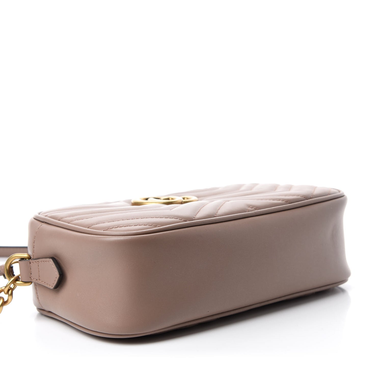 Calfskin Matelasse Small GG Marmont Chain Shoulder Bag Porcelain Rose