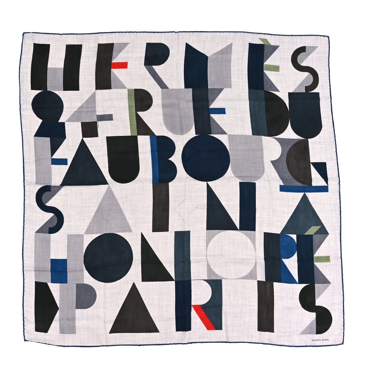 Cashmere Silk Brides Et Chaines Scarf 100 Gris Chine Marine Rouge
