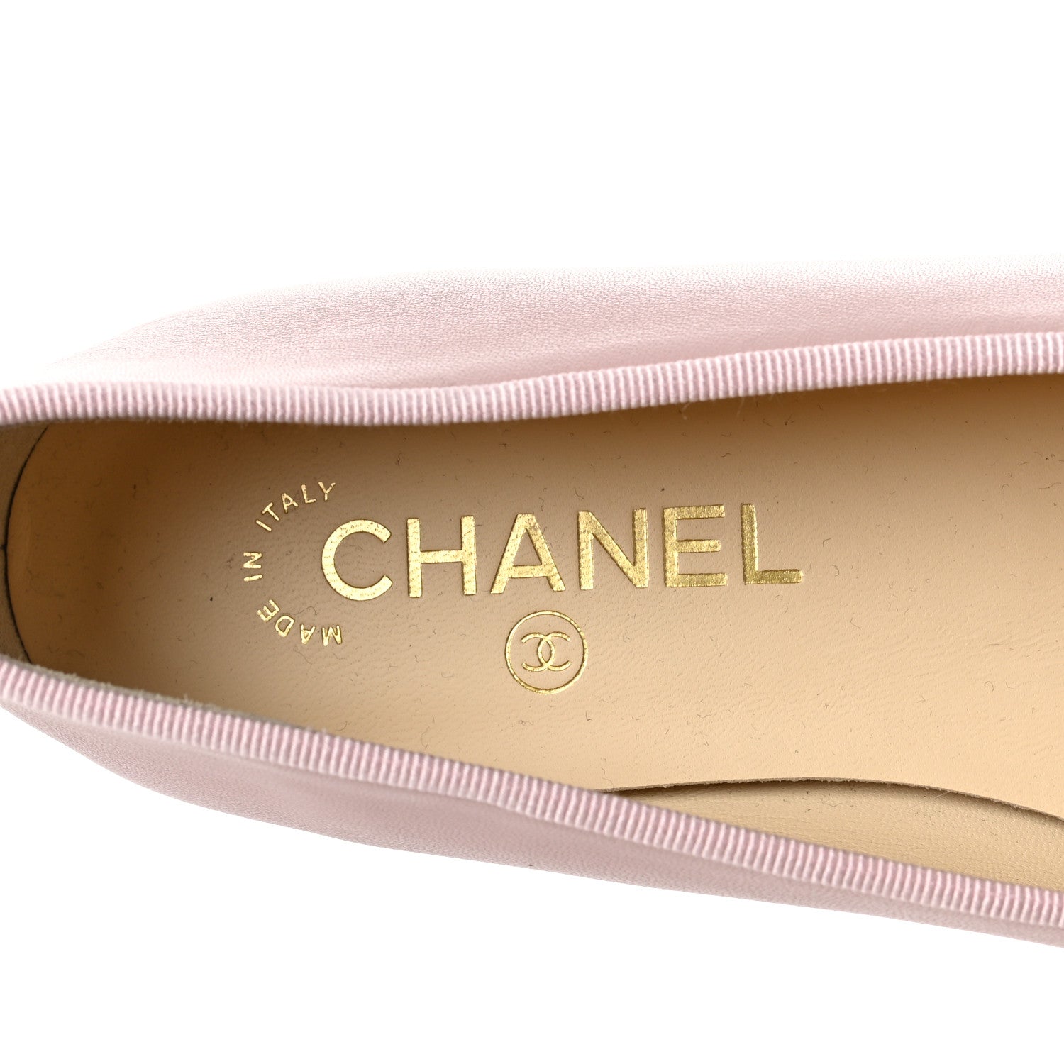 Chanel Lambskin CC Cap Toe Ballerina Flats 40 Light Pink 7 of 8