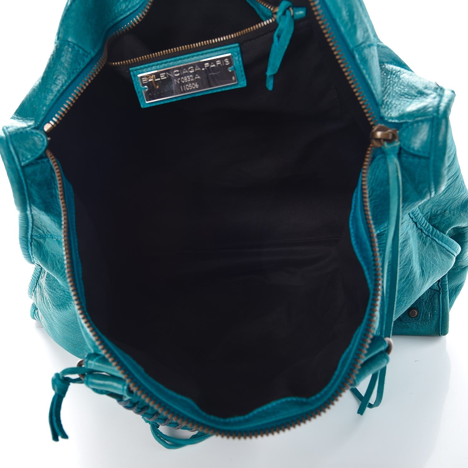 Balenciaga Agneau Classic Hardware Weekender Turquoise 6 of 23